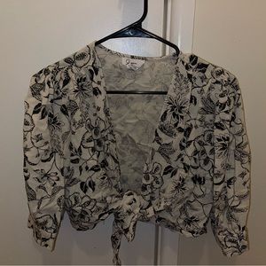 FLOAL CROPPED BLOUSE